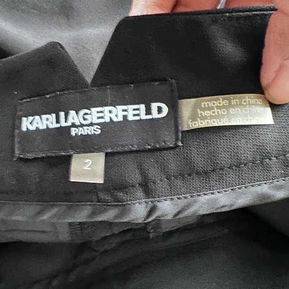 Karl Lagerfeld Black Straight Leg Dress Pants Size 2 - Picture 5 of 5